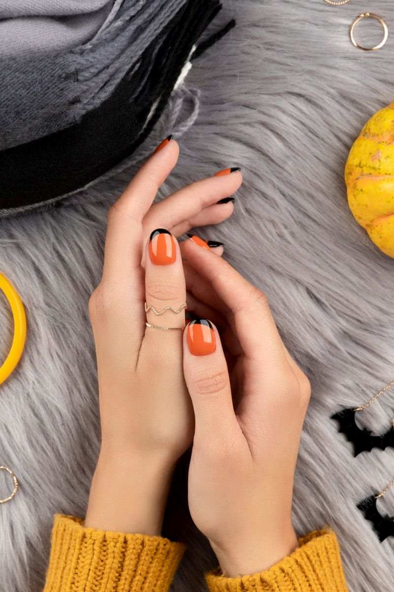 krótkie paznokcie na Halloween
