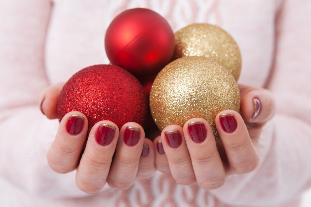 ciekawy manicure na Święta