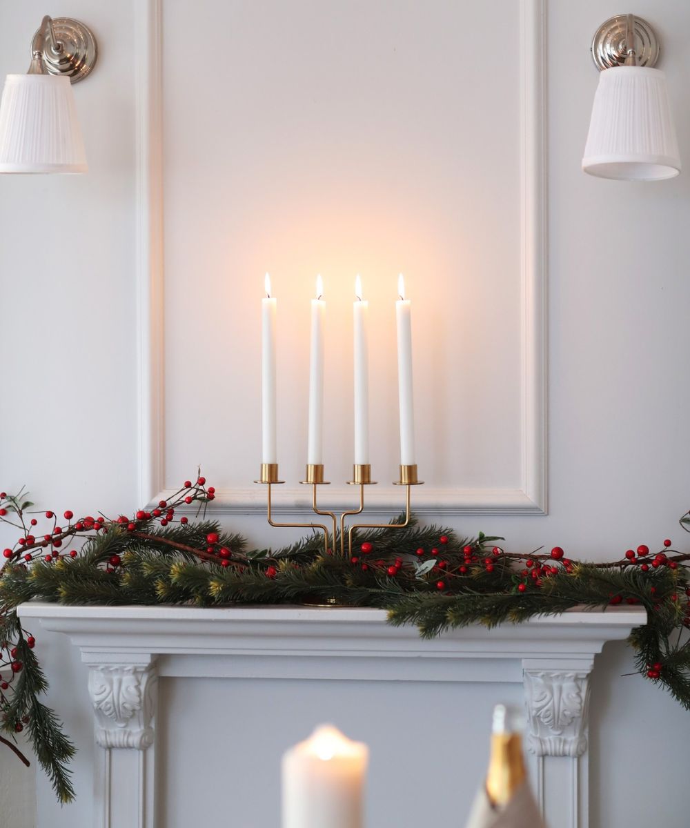 dekoracja adwentowa na konsoli meblowej