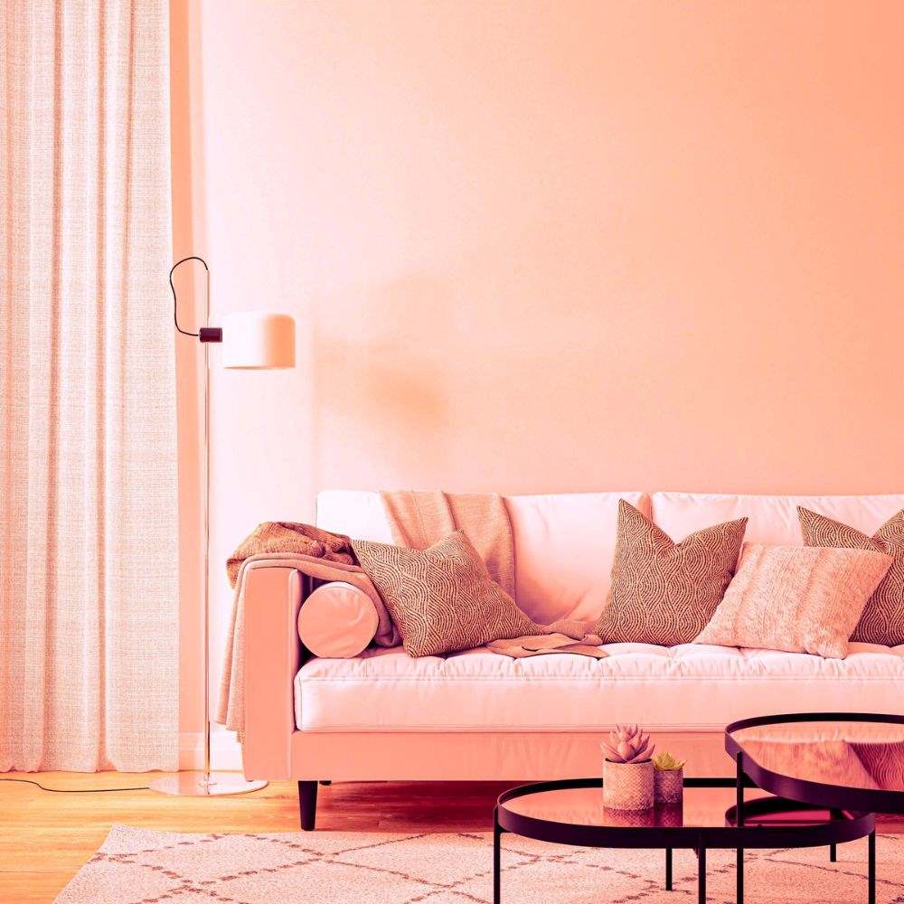 kolor roku 2024 peach fuzz we wnętrzu