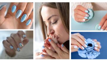 paznokcie baby blue