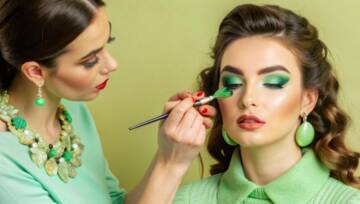 makijaż do zielonej sukienki