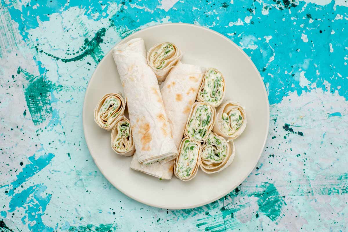 Tortilla ze szpinakiem i serem ricotta