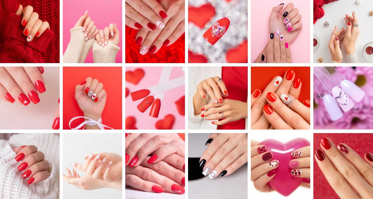 Paznokcie z serduszkami