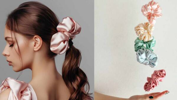 Jedwabne-scrunchie