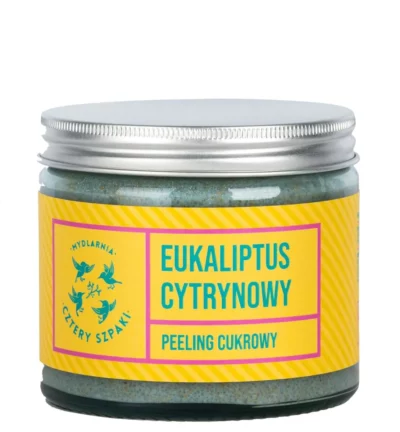Mydlarnia Cztery Szpaki – Eukaliptus Cytrynowy Naturalny Peeling Cukrowy do Ciała