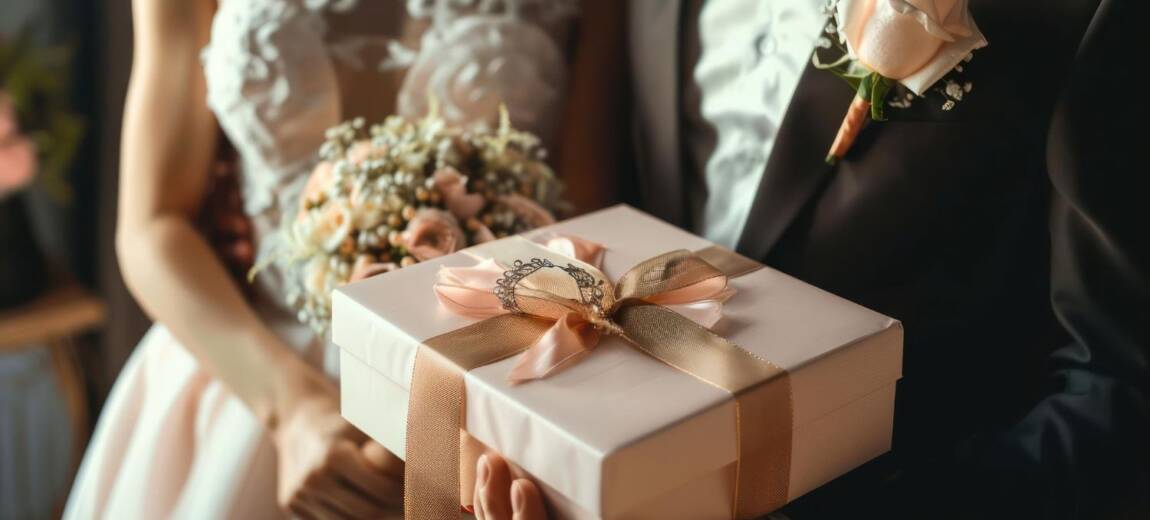 prezent ślubny para młoda
