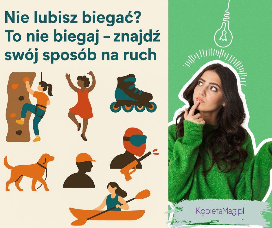 infografika: znajdź ulubiony rodzaj sportu - motywacja do ćwiczeń