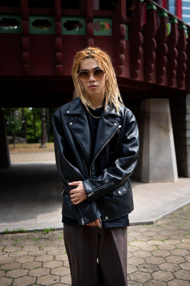 czarna ramoneska oversize