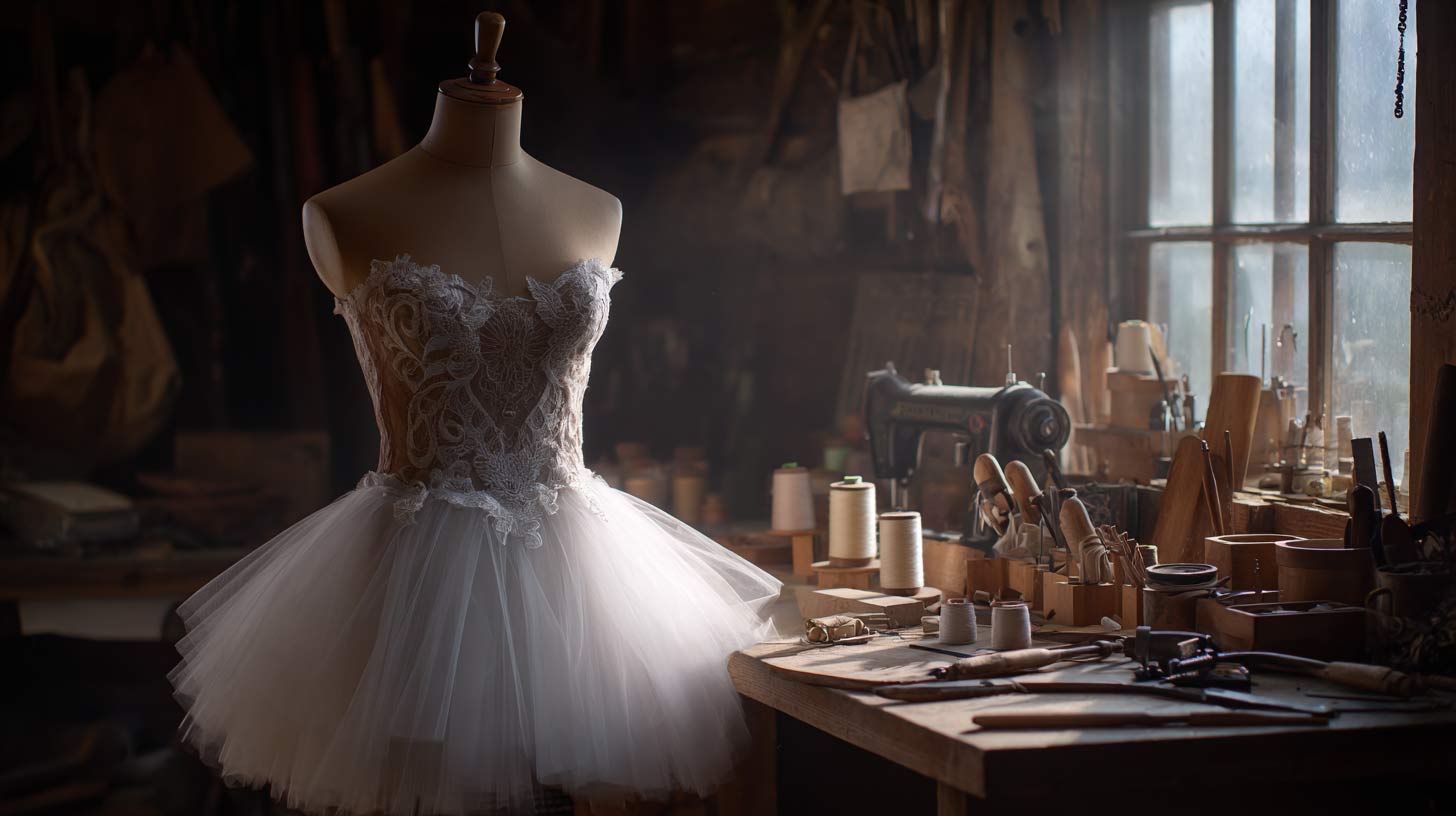 suknia ślubna na manekinie