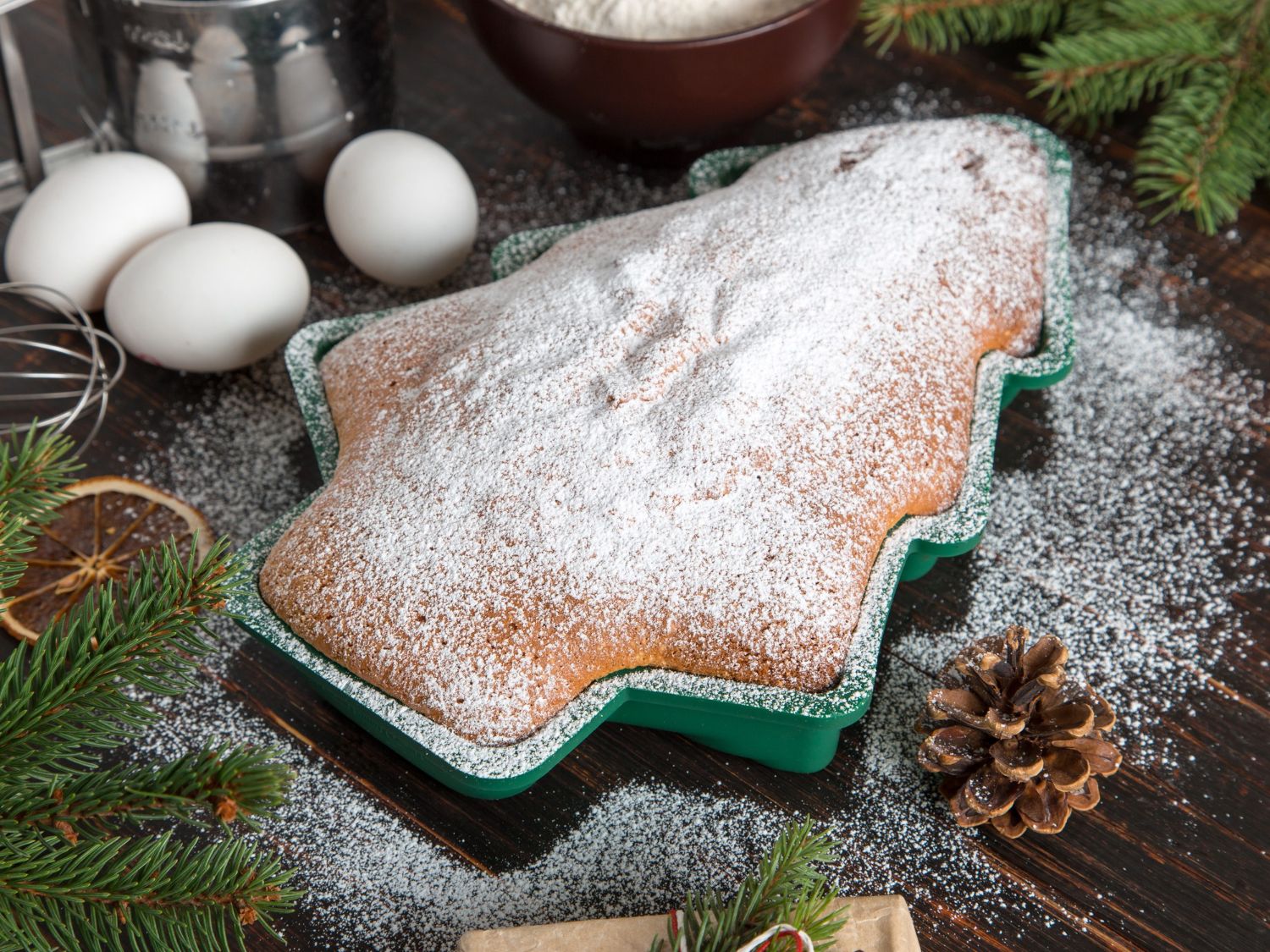 piernik w foremce choinki