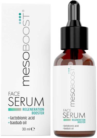 serum regenerujące na zimowy wyjazd – lekka konsystencja i długotrwałe nawilżenie. mesoBoost® REGENERATION BOOSTER - Intensywnie regenerujące serum do twarzy