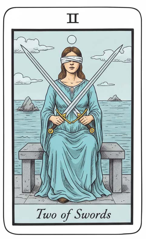 2-miecze-karta tarot