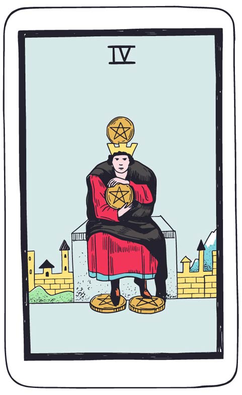 Lew – 4 Denarów: horoskop tarota 16-22 lutego 2026 (karta cienia)