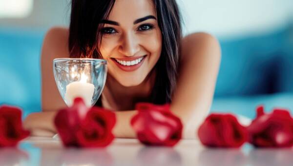 atrakcyjna kobieta - walentynki solo