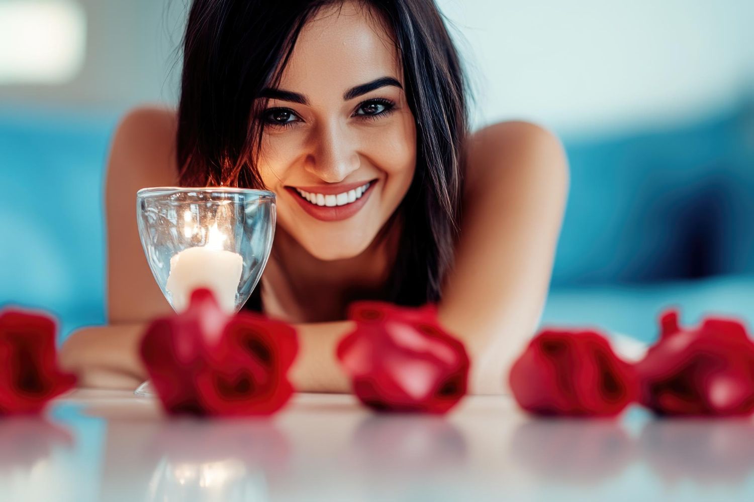 atrakcyjna kobieta - walentynki solo