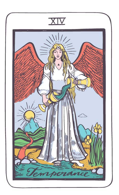 umiarkowanie-tarot karta