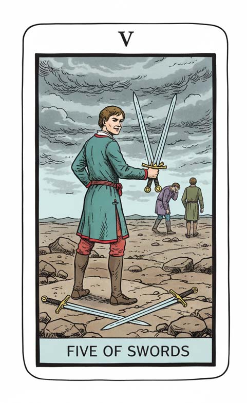 Lew - Karta Cienia 5 Mieczy: toksyczne zwycięstwa