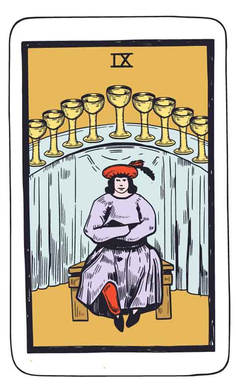 Skorpion – 9 Kielichów (karta cienia) w tarocie 2-8 marca 2026: ucieczka w przyjemności, kompensacja, 'wszystko gra' na pokaz, ignorowanie prawdziwych emocji