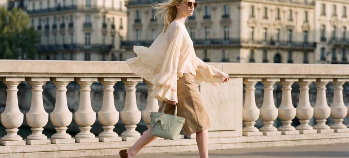 młoda kobieta idąca ulicą