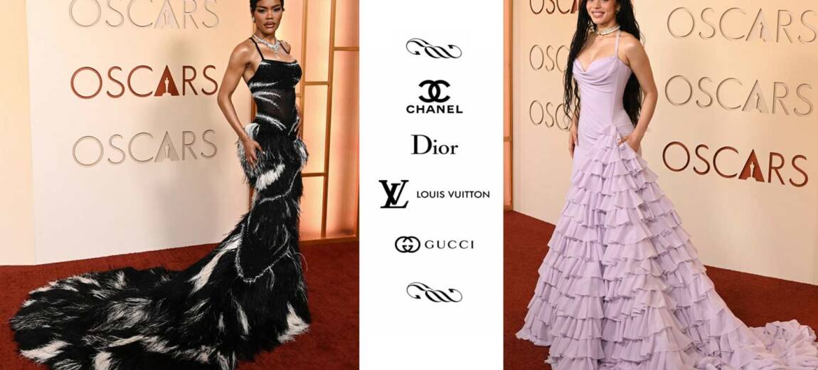 Logotypy Chanel, Dior, Louis Vuitton i Gucci - domy mody, które zdominowały Oscary 2026