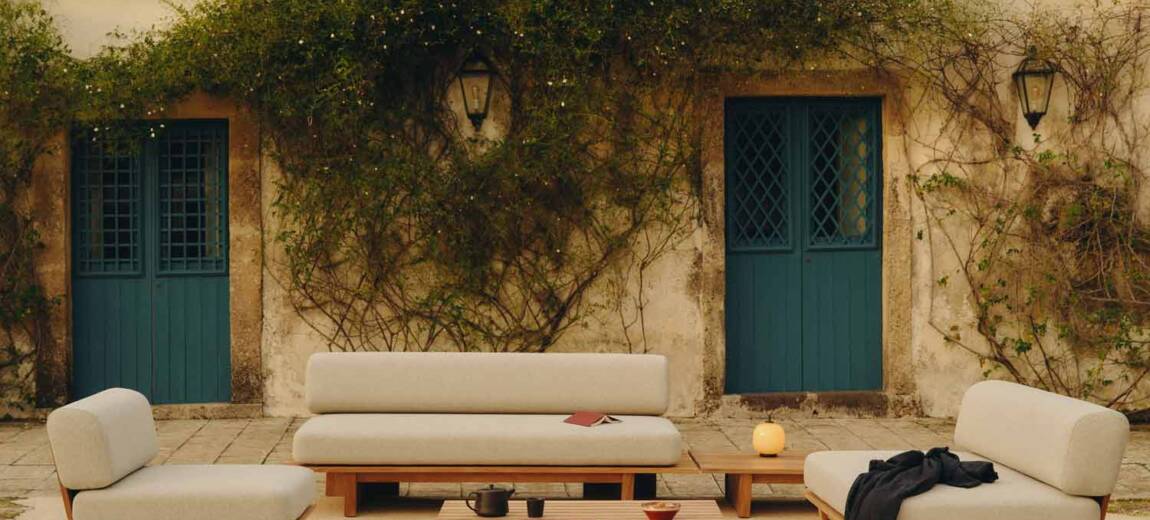 Nowoczesna aranżacja na modny taras i balkon 2026 - styl salonowy od Westwing