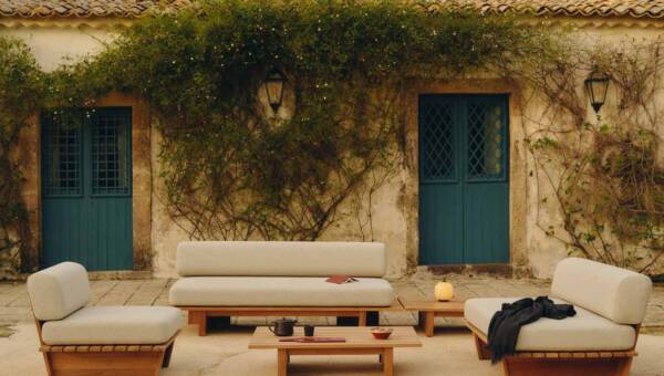 Nowoczesna aranżacja na modny taras i balkon 2026 - styl salonowy od Westwing