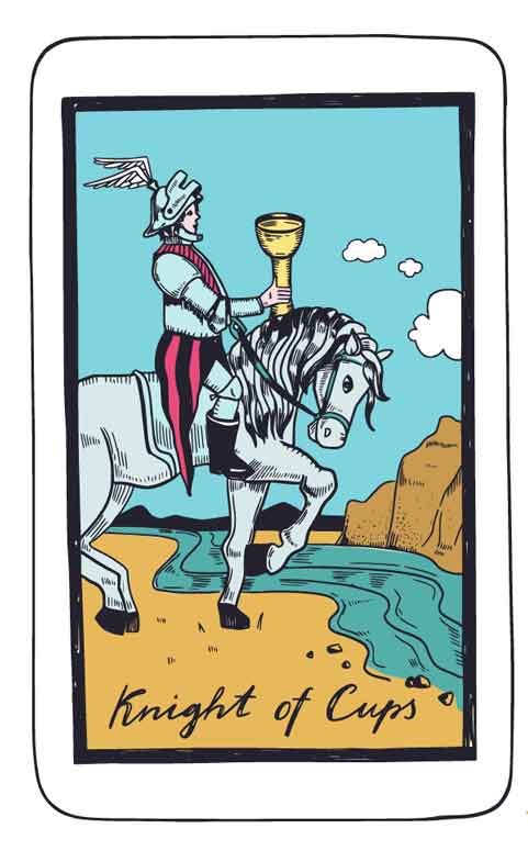 Skorpion - Karta Rady Rycerz Kielichów: działanie z sercem, delikatność i uczciwość emocjonalna
