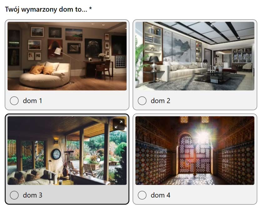 test preferencji perfum - ulubione wnętrza