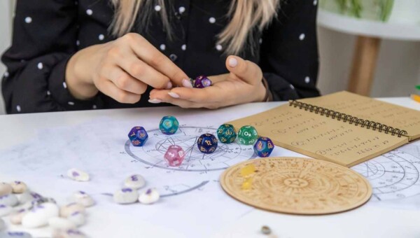 oznaczanie kamienia zodiakalnego przez kobietę astrologa