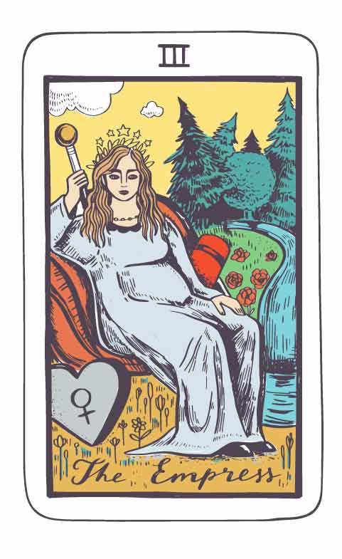 Lew - Karta Mocy Cesarzowa: obfitość, twórcza energia i przyciąganie dobra