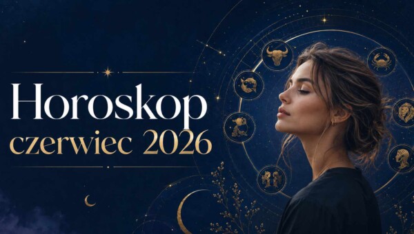 Horoskop miesięczny na czerwiec 2026 dla wszystkich znaków zodiaku - astrologiczna grafika zodiakalna