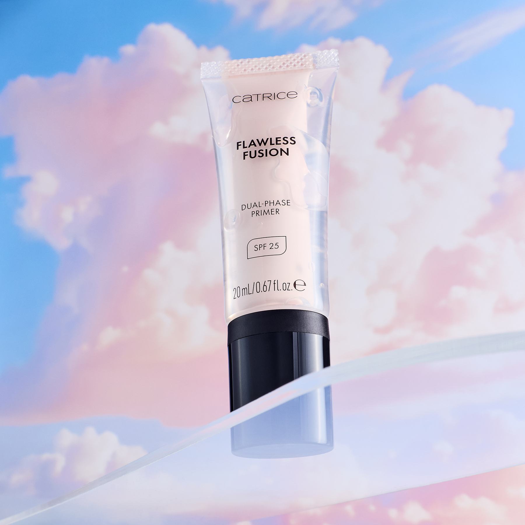 Flawless Fusion Dual-Phase Primer Catrice GLASS CLOUD baza pod makijaż z filtrem SPF 25