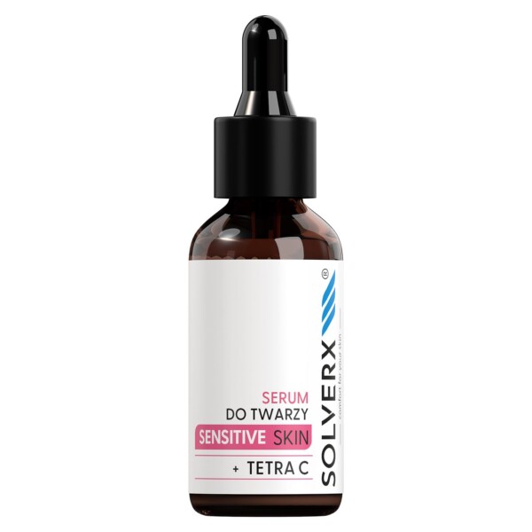 Rozświetlające serum do twarzy z witaminą C Tetra C SOLVERX dla skóry wrażliwej