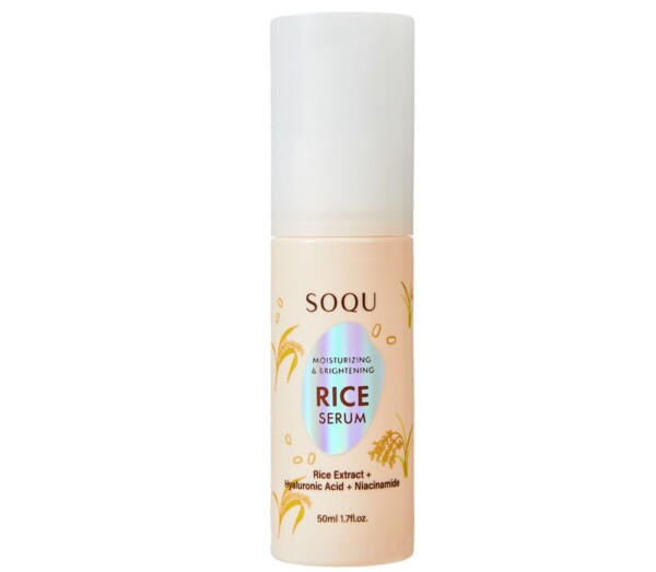 Koreańskie serum ryżowe SOQU Moist and Bright rozjaśniające cerę dostępne w Hebe