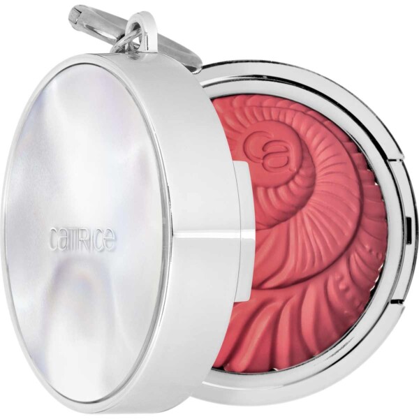 Kremowy róż Catrice Blush Balm w muszelce oraz pędzel z unikalną rączką