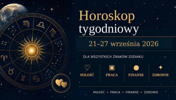 Horoskop tygodniowy 21–27 września 2026 dla wszystkich znaków zodiaku
