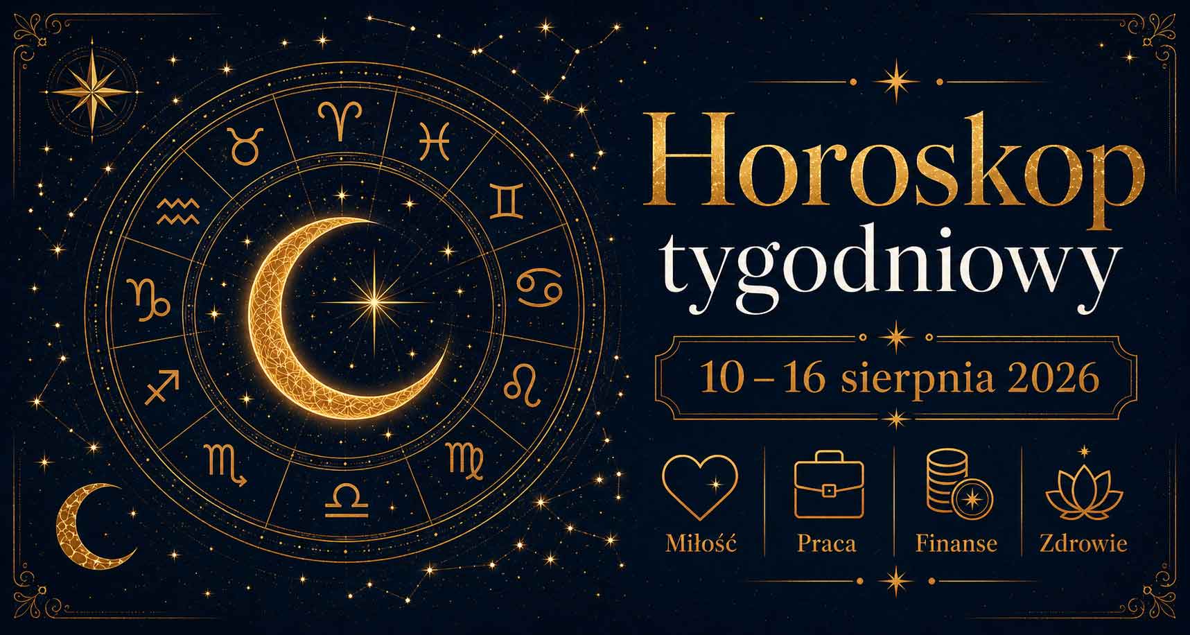 Horoskop tygodniowy 10–16 sierpnia 2026 dla wszystkich znaków zodiaku