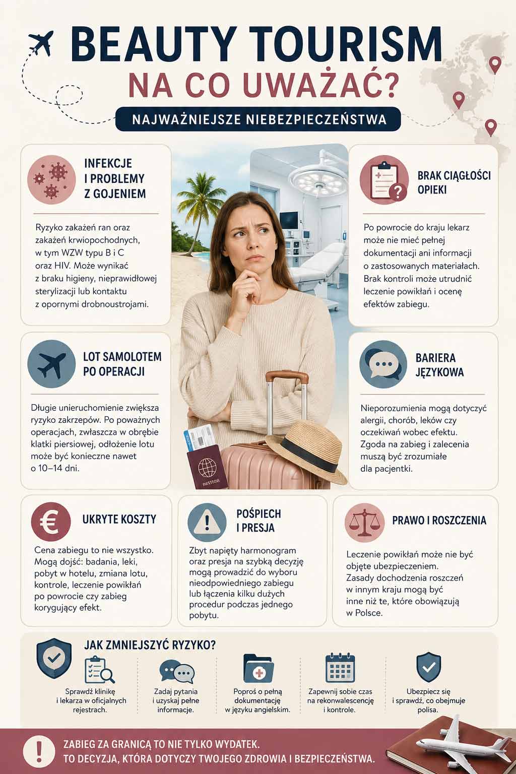 Beauty tourism – najważniejsze zagrożenia związane z zabiegami wykonywanymi za granicą