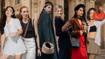 Kobiety w stylizacjach street style z kultowymi torebkami it-bags marek Dior, Gucci, Bottega Veneta, Chanel i Louis Vuitton