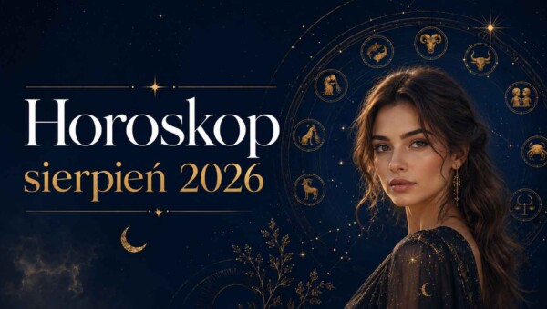 Horoskop na sierpień 2026 dla wszystkich znaków zodiaku – kobieta na tle astrologicznego kręgu