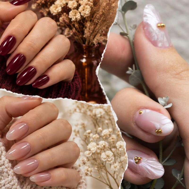 Jelly nails na jesień 2026. Szklisty manicure zmienia kolory – teraz nosimy berry, karmel i milk tea