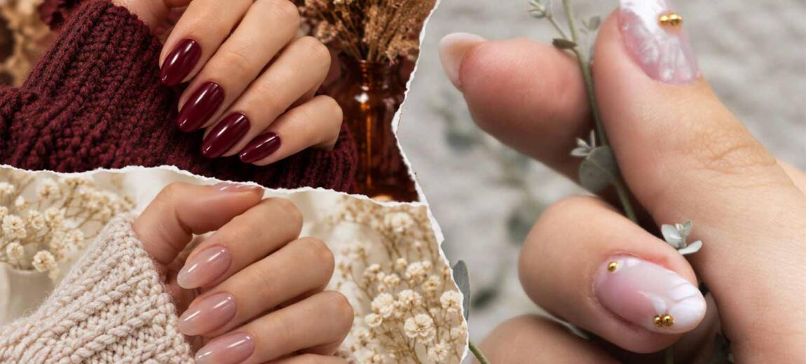 Jelly nails na jesień 2026 – manicure w kolorach berry, karmelu, milk tea i mauve