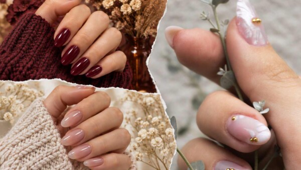 Jelly nails na jesień 2026 – manicure w kolorach berry, karmelu, milk tea i mauve